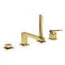 Grohe 19897GN1 Eurocube 4-Hole Single Handle Deck Mount Roman Tub Faucet Brushed Nickel