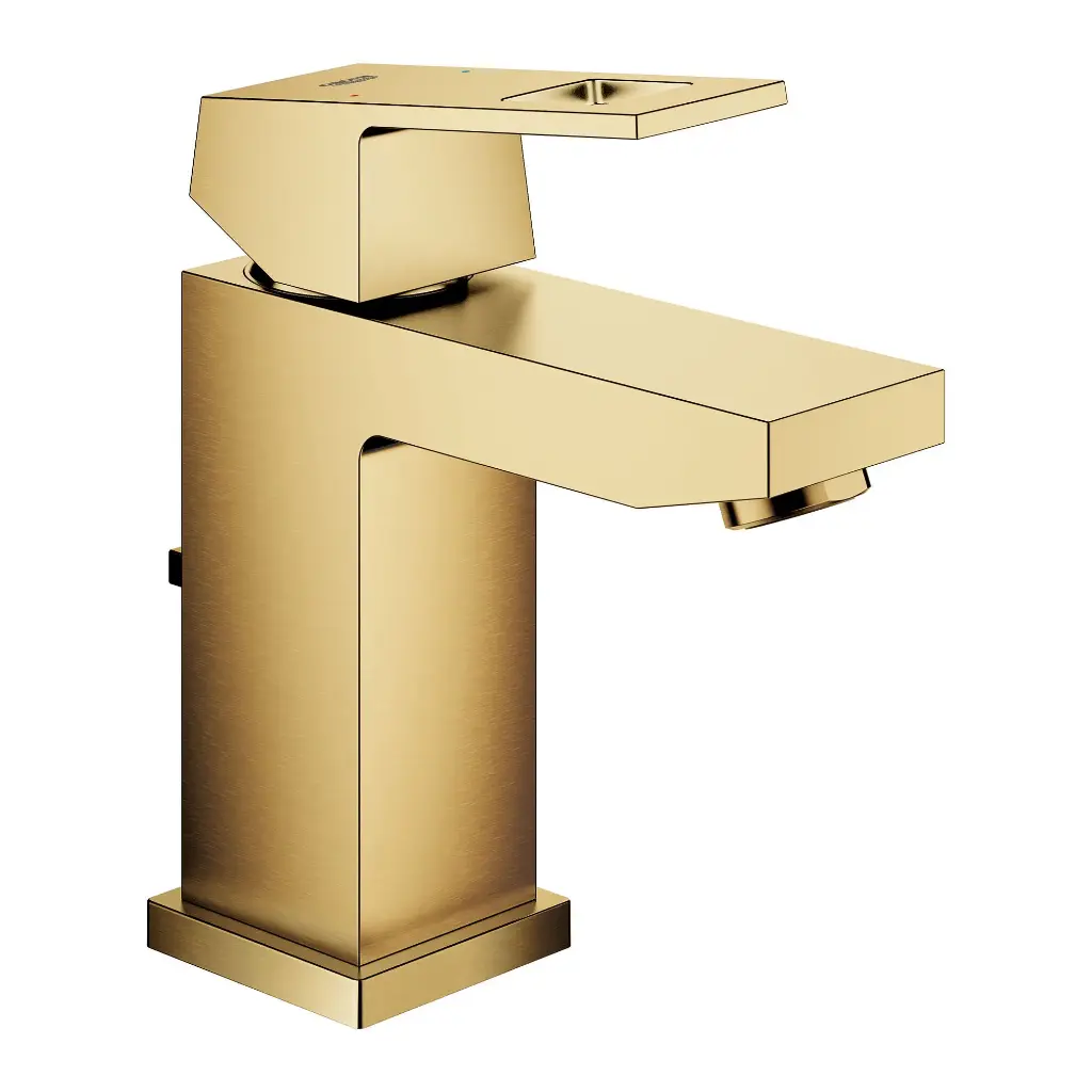 Grohe 23129GNA Eurocube Single Hole S-Size Bathroom Faucet Brushed Cool Sunrise