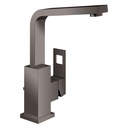 Grohe 23184A0A Eurocube Centerset Single-Hole High Spout Bathroom Faucet Hard Graphite