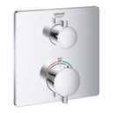 Grohe 24110GN0 Grohtherm Single Function 2-Handle Thermostatic Valve Trim Brushed Cool Sunrise