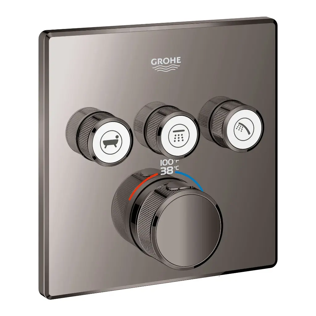 Grohe 29142A00 Grohtherm Triple Function Thermostatic Valve Trim Graphite