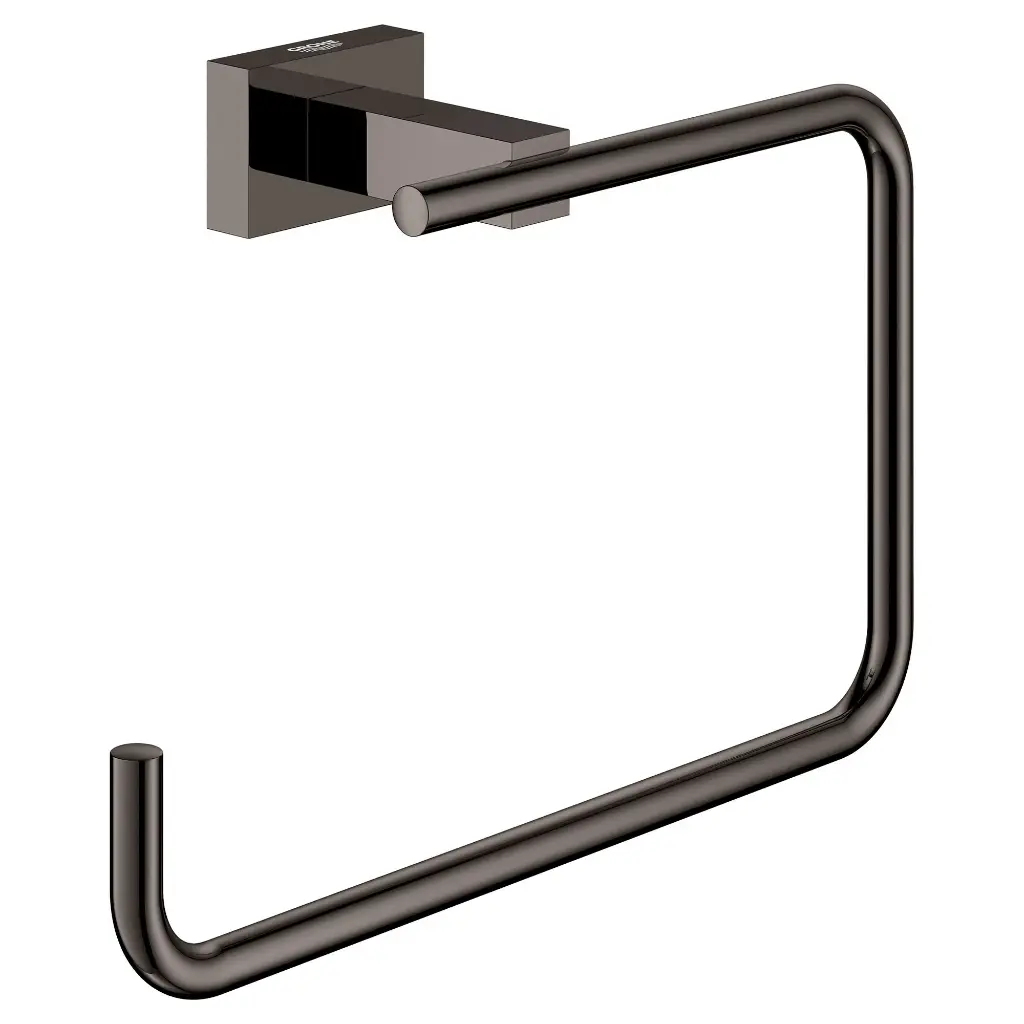 Grohe 40510A01 Essentials Cube 8" Towel Ring Hard Graphite