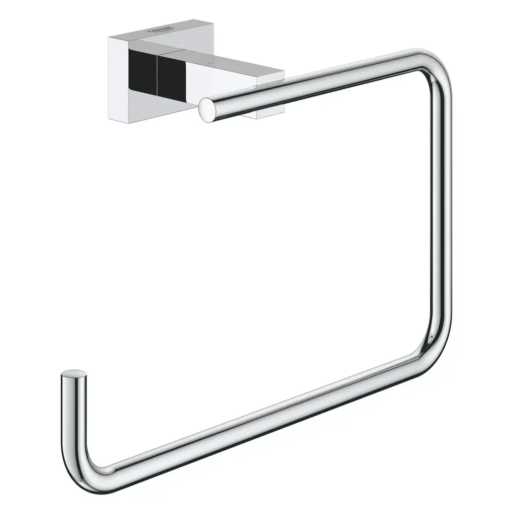 Grohe 40510EN1 Essentials Cube 8" Towel Ring Brushed Nickel