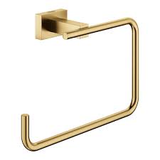Grohe 40510GN1 Essentials Cube 8" Towel Ring Brushed Cool Sunrise