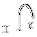 Grohe 25273000 Atrio New 3-Hole 2-Handle Deck Mount Roman Tub Faucet StarLight Chrome