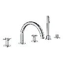 Grohe 25274000 Atrio New 5-Hole 2-Handle Deck Mount Roman Tub Faucet StarLight Chrome