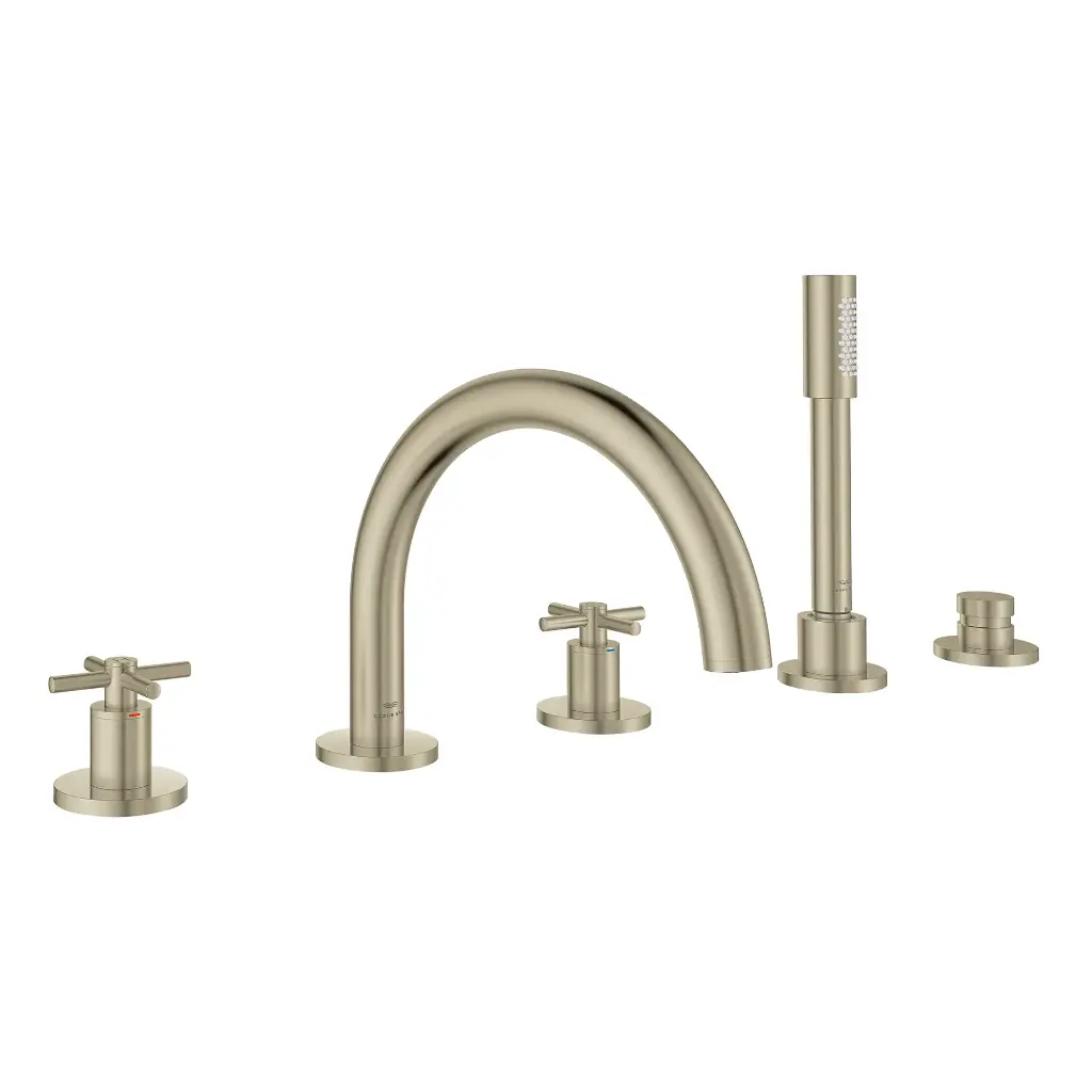 Grohe 25274EN0 Atrio New 5-Hole 2-Handle Deck Mount Roman Tub Faucet Brushed Nickel