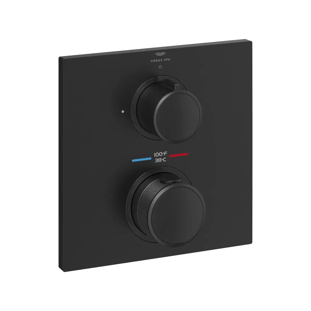 Grohe 291782431 Allure New Dual Function 2-Handle Thermostatic Valve Trim Matte Black
