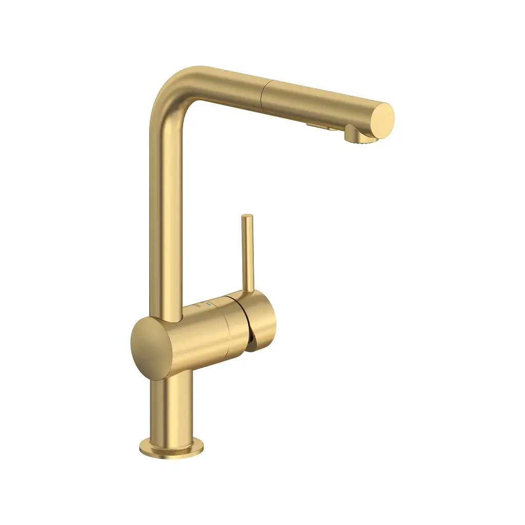 Grohe 30300GN0 Minta Pull-Out Kitchen Faucet Dual Spray Brushed Cool Sunrise