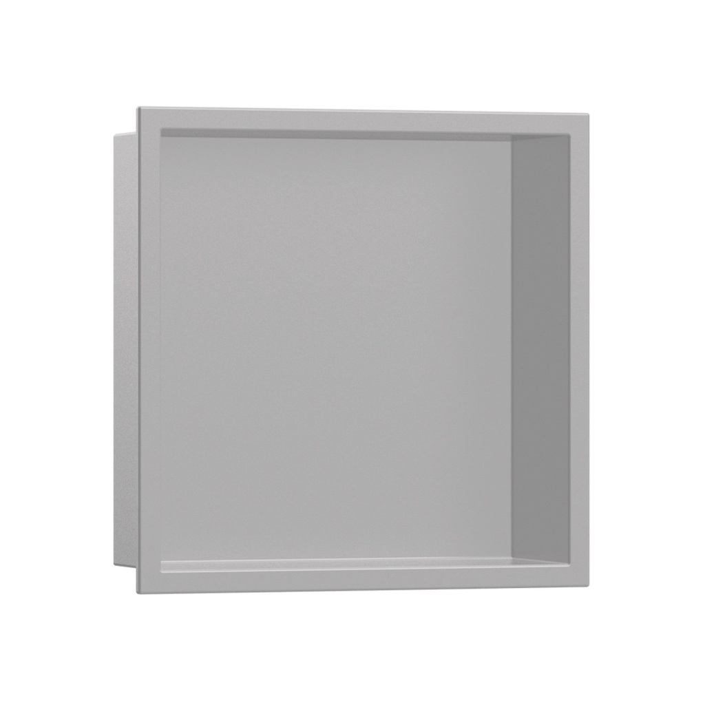 Hansgrohe 56061380 Xtrastoris Original Wall Niche With Integrated Frame 12"X 12 Concrete Grey