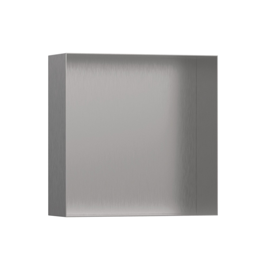 Hansgrohe 56073800 Xtrastoris Minimalistic Wall Niche With Open Frame Brushed Stainless Steel