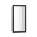 Hansgrohe 56096340 Xtrastoris Individual Wall Niche Matte White With Design Frame Brushed Black Chrome