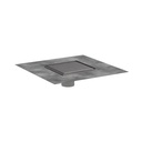 Hansgrohe 56134801 Raindrain Brilliance Point Drain Set 6"X 6" Trim Brushed Stainless Steel