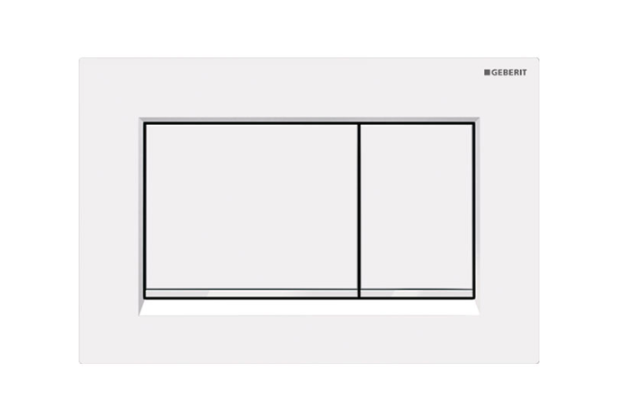 Geberit 115.883.01.1 Actuator Plate Sigma30 For Dual Flush White Matt Coated, Easy-To-Clean Coated, White