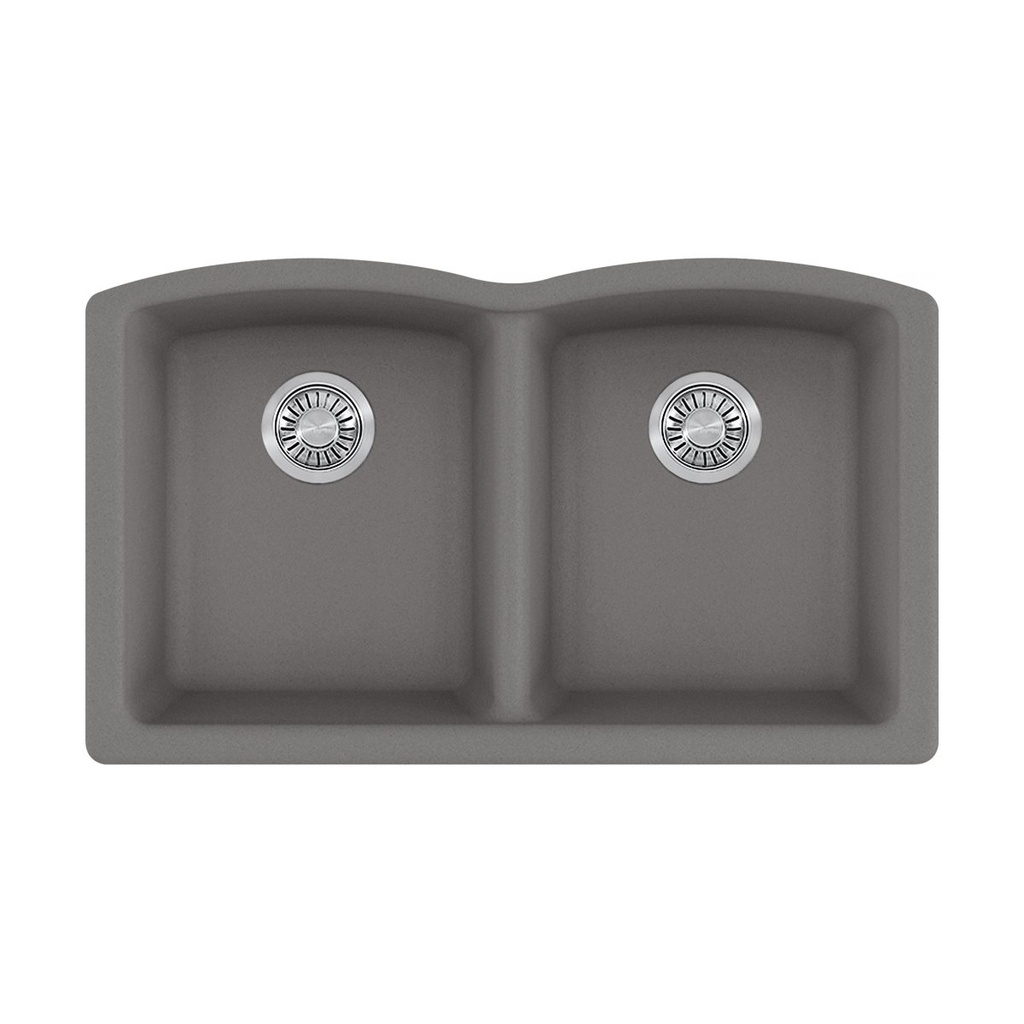 Franke ELG120SHG-CA Ellipse Granite Undermount Double Sink Stone Grey