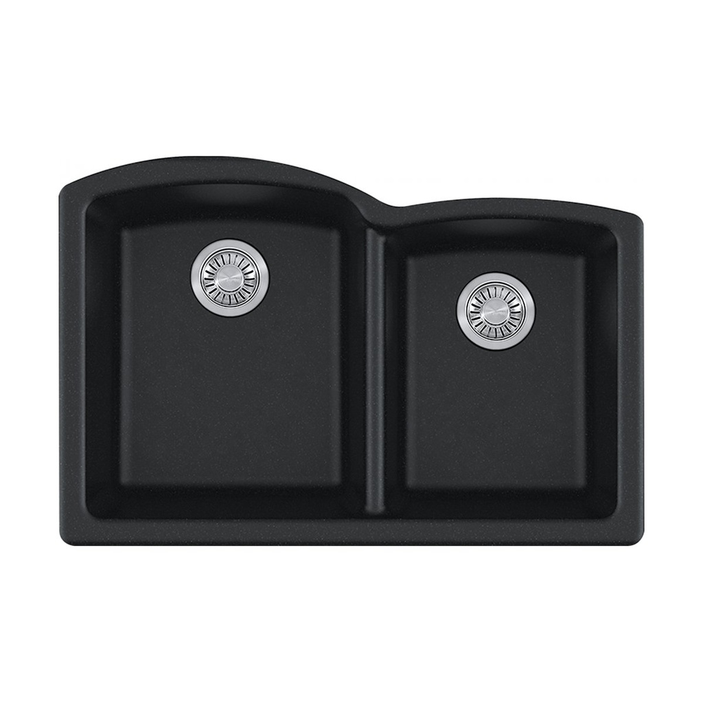 Franke ELG160ONY-CA Ellipse Granite Undermount Double Sink Onyx