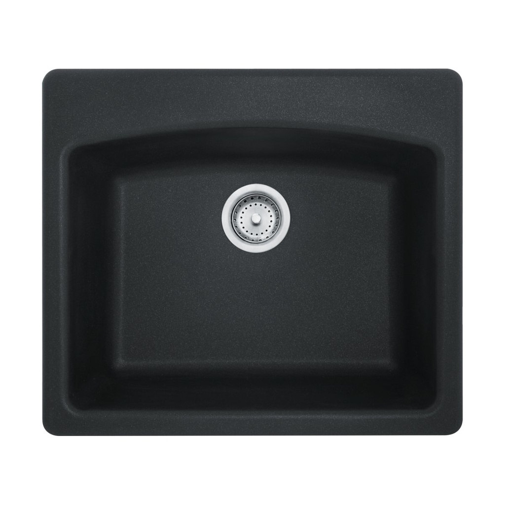 Franke ESOX25229-1-CA Ellipse Granite Dual Mount Single Sink Onyx