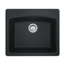 Franke ESOX25229-1-CA Ellipse Granite Dual Mount Single Sink Onyx