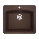 Franke ESDB25229-1-CA Ellipse Granite Dual Mount Single Kitchen Sink Mocha