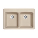 Franke EDCH33229-1-CA Ellipse Granite Dual Mount Double Sink Champagne
