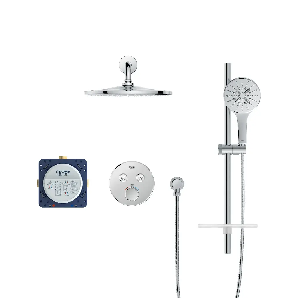 Grohe 1030700000 Rainshower SmartControl Thermostatic Dual Function Shower Kit Chrome