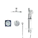 Grohe 1030660000 Rainshower GrohTherm 2-Handle Thermostatic Dual Function Shower Kit Chrome