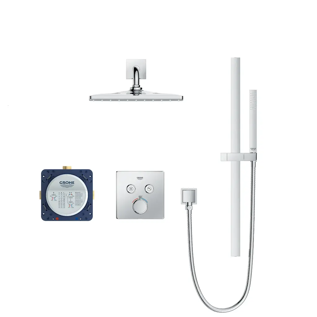 Grohe 1030810000 Rainshower SmartControl Thermostatic Dual Function Shower Kit Chrome