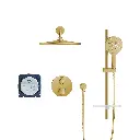 Grohe 103066GN00 Rainshower GrohTherm 2-Handle Thermostatic Dual Function Shower Kit Brushed Cool Sunrise
