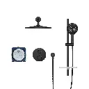 Grohe 1030662430 Rainshower GrohTherm 2-Handle Thermostatic Dual Function Shower Kit Matte Black