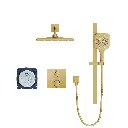 Grohe 103069GN00 Rainshower GrohTherm 2-Handle Thermostatic Single Function Shower Kit Brushed Cool Sunrise