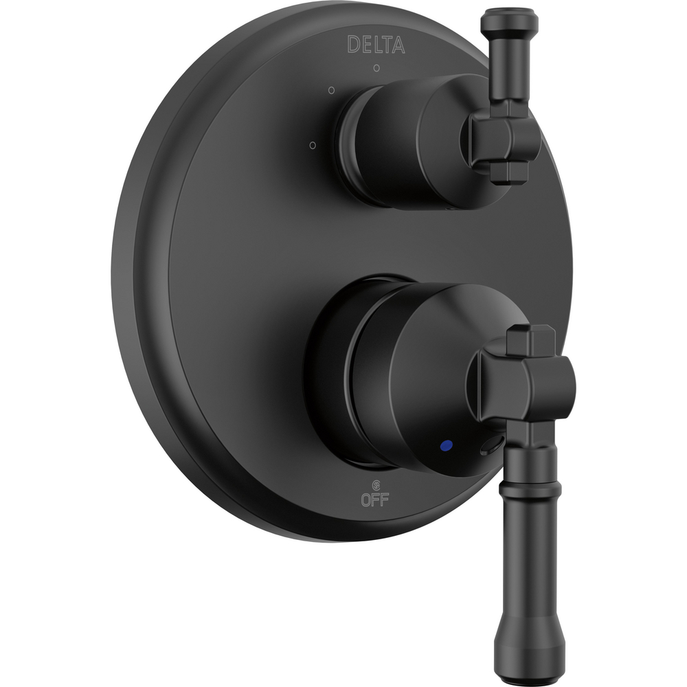 Delta T24884-BL Broderick 14 Series Integrated Diverter Trim 3-Setting Matte Black