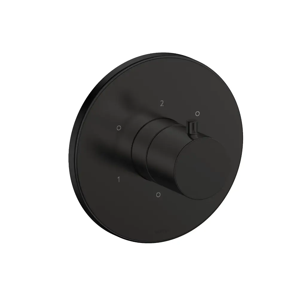 TOTO TBV01102U#MBL Three Way Diverter Round Trim with Off Matte Black