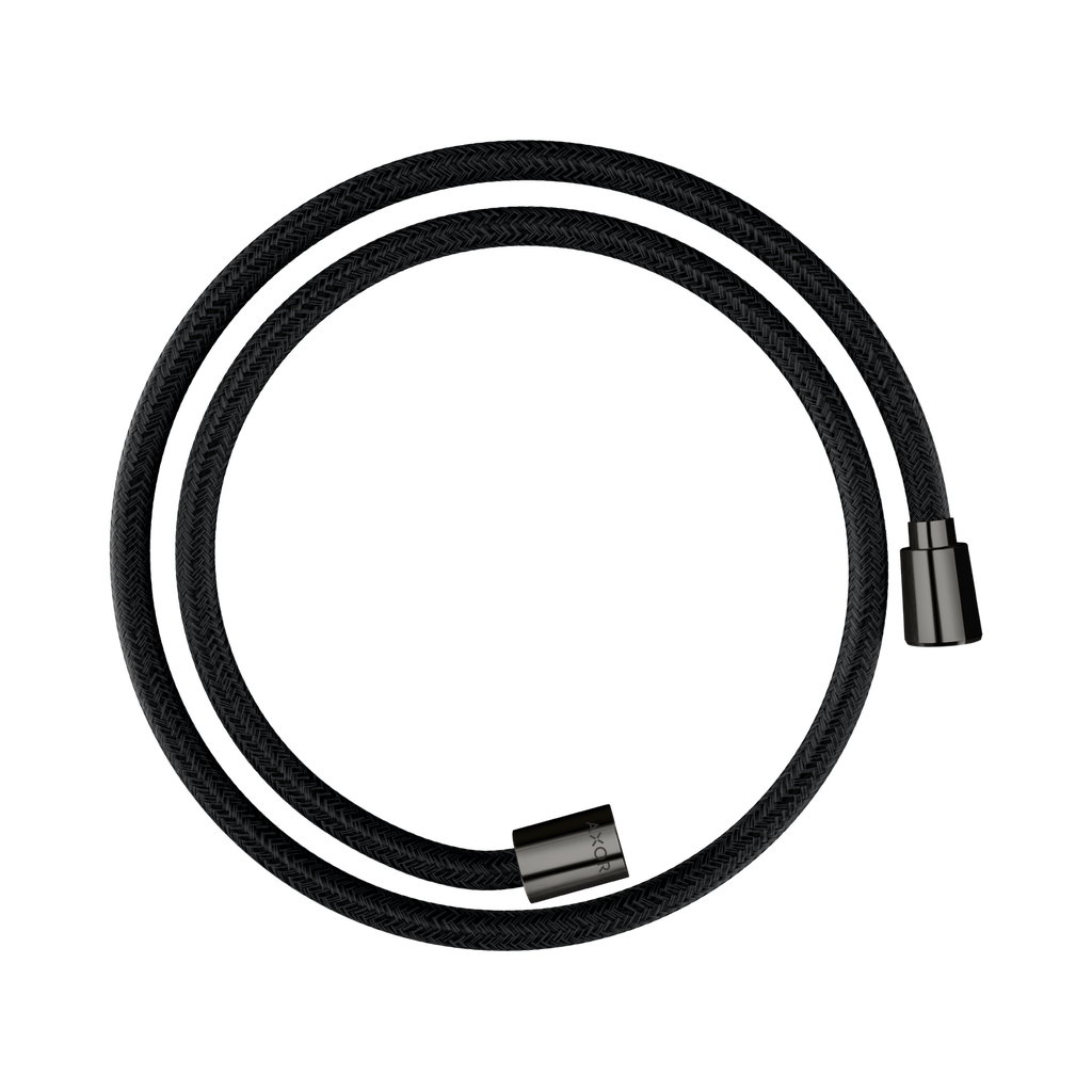 Hansgrohe 28227330 Axor Textile Hose With Cylindircal And Conical Nut 49" Polished Black Chrome