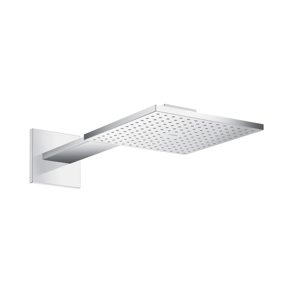 Hansgrohe 35310001 Axor Showerhead 250 Square 2-Jet with Showerarm Trim Chrome