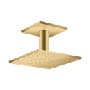 Hansgrohe 35312251 Axor Showerhead 250 Square 2-Jet with Ceiling Connection Brushed Gold Optic