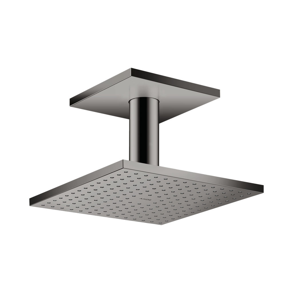 Hansgrohe 35312331 Axor Showerhead 250 Square 2-Jet with Ceiling Connection Polished Black Chrome