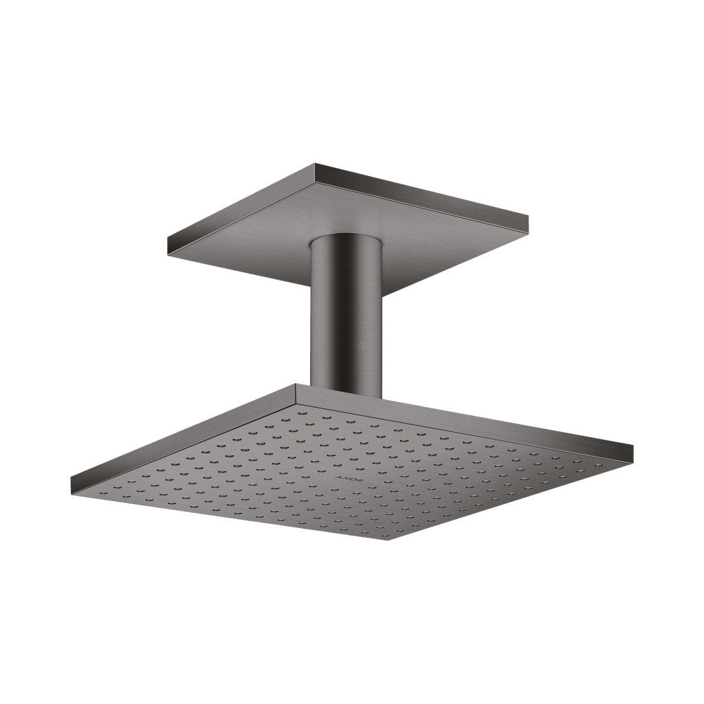 Hansgrohe 35312341 Axor Showerhead 250 Square 2-Jet with Ceiling Connection Brushed Black Chrome