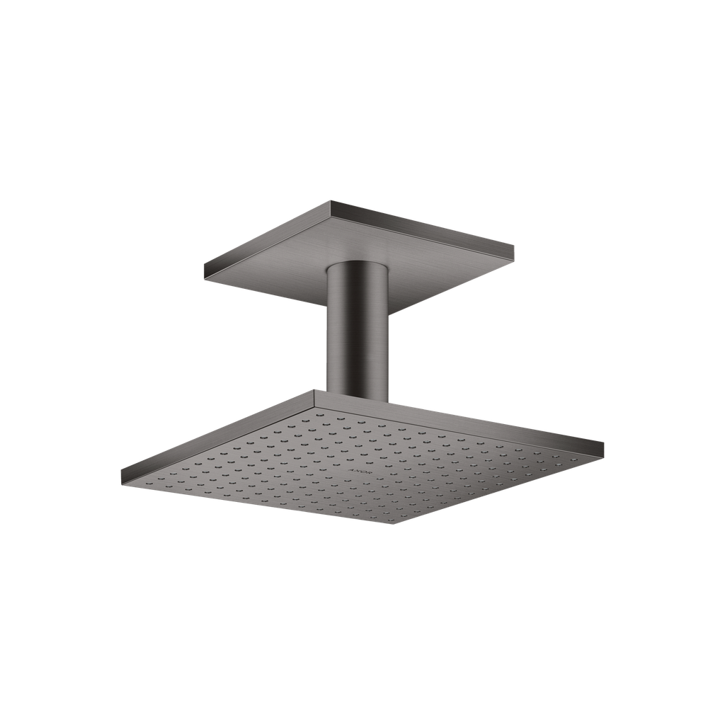 Hansgrohe 35319341 Axor Showerhead 250 Square 2-Jet with Ceiling Connection Brushed Black Chrome