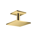Hansgrohe 35319991 Axor Showerhead 250 Square 2-Jet with Ceiling Connection Polished Gold Optic