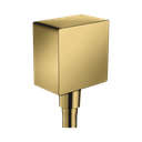 Hansgrohe 36732991 Axor Wall Outlet Square With Check Valves Polished Gold Optic