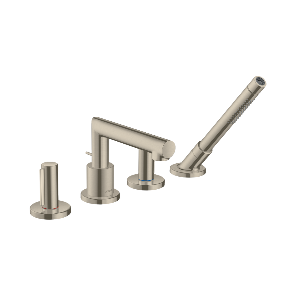Hansgrohe 45448821 Axor Uno 4-Hole Roman Tub Set Trim Brushed Nickel
