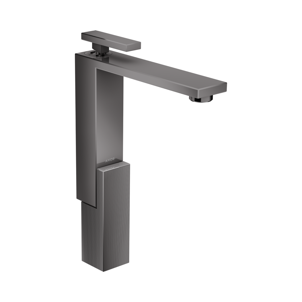 Hansgrohe 46031331 Axor Edge Single Hole Faucet 280 Diamond Cut Polished Black Chrome