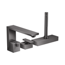 Hansgrohe 46431331 Axor Edge 3-Hole Roman Tub Set Trim Polished Black Chrome