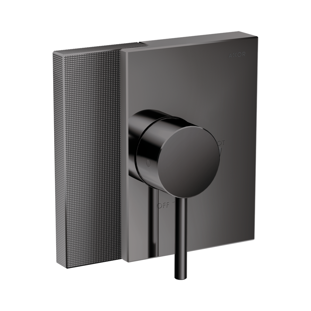 Hansgrohe 46461331 Axor Edge Pressure Balance Trim Diamond Cut Polished Black Chrome