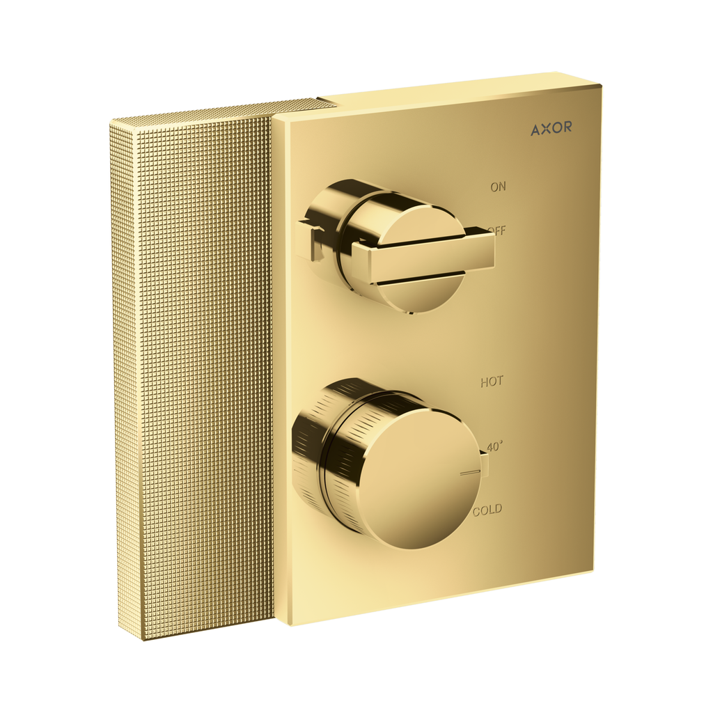 Hansgrohe 46751991 Axor Edge Thermostatic Trim With Volume Control Polished Gold Optic