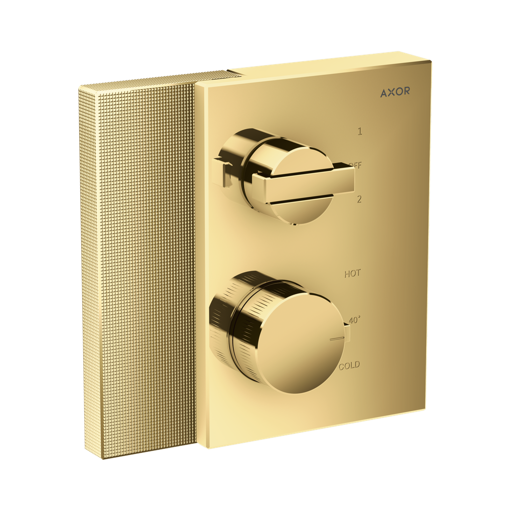 Hansgrohe 46761991 Axor Edge Thermostatic Trim With Volume Control Polished Gold Optic
