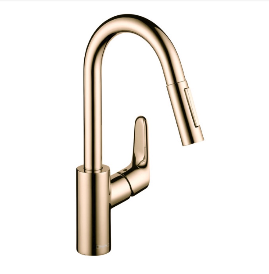 Hansgrohe 04506831 Focus Prep Kitchen Pull-Down Faucet Polished Nickel