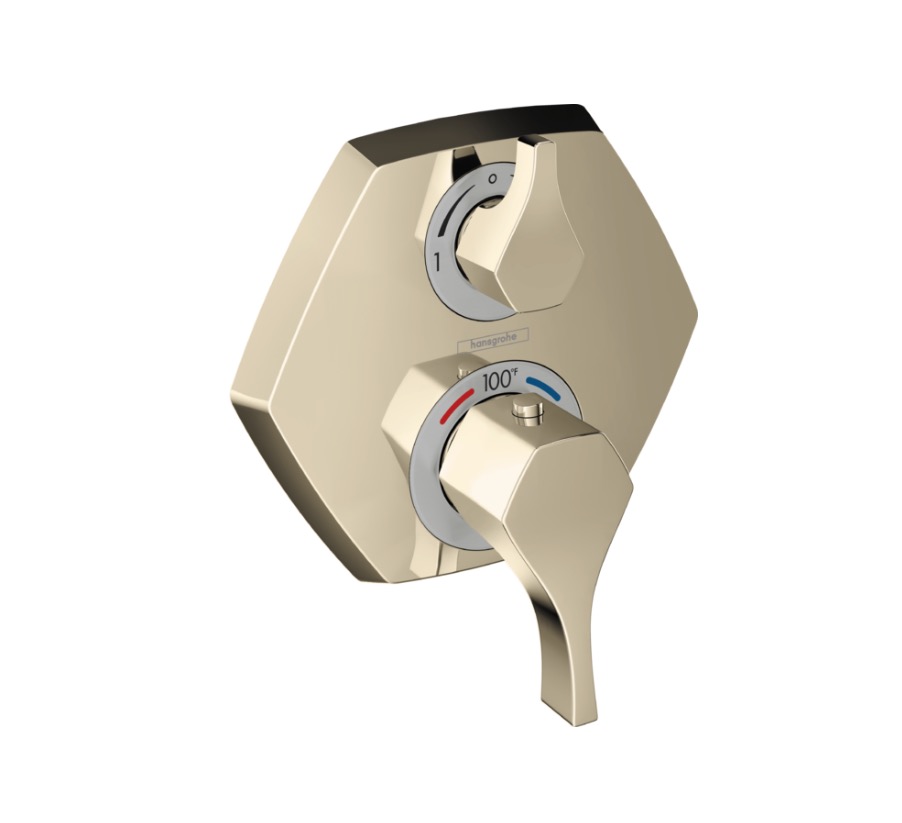 Hansgrohe 04821830 Locarno Thermostatic Trim with Volume Control Polished Nickel