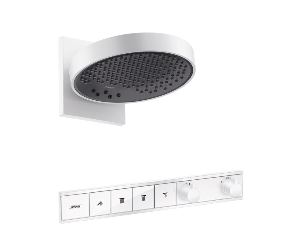 Hansgrohe 04864700 Rainfinity Showerhead 250 3-Jet Matte White