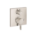 Hansgrohe 15862821 Ecostat Pressure Balance Trim Square With Diverter Brushed Nickel